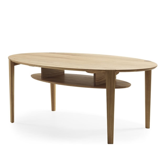 Bild på Spigo soffbord ovalt med hylla 115x70