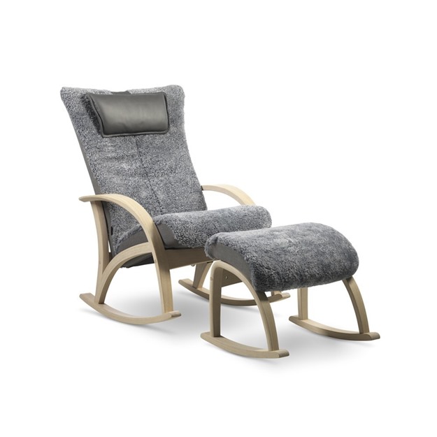 Bild på Delta Comfort gungfåtölj inkl pall i fårskinn