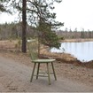 Bild på Lilla Åland stol björk olivgrön